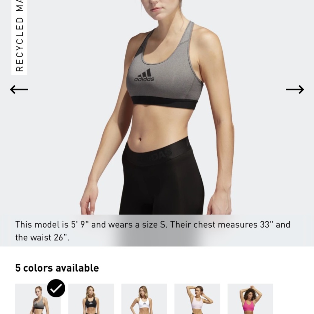 Adidas sports bras